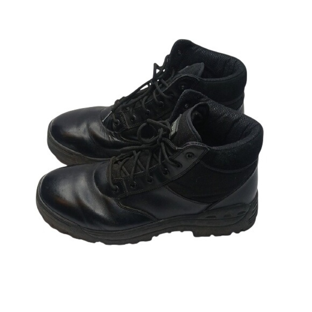 Magnum‎ Midnite Plus Tactical Boots Mens 11.5 Black Leather Slip Resistant 5200